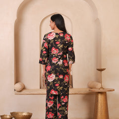 Floral Printed Top With Palazzo Co-Ords