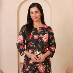 Floral Printed Top With Palazzo Co-Ords