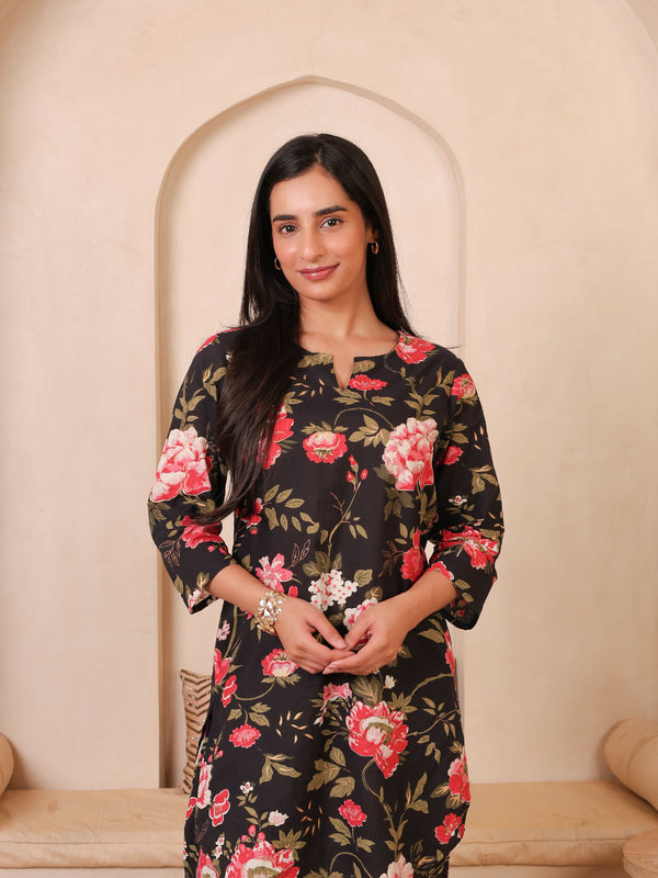 Floral Printed Top With Palazzo Co-Ords