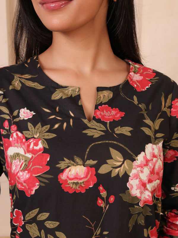 Floral Printed Top With Palazzo Co-Ords