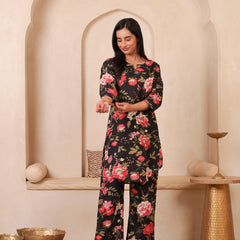 Floral Printed Top With Palazzo Co-Ords