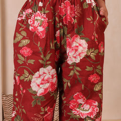 Floral Printed Top With Palazzo Co-Ords
