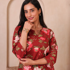 Floral Printed Top With Palazzo Co-Ords
