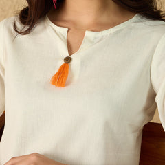 Cotton Embroidered Top With Palazzo