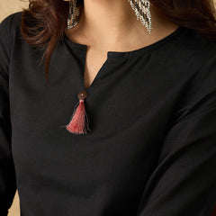Cotton Embroidered Top With Palazzo