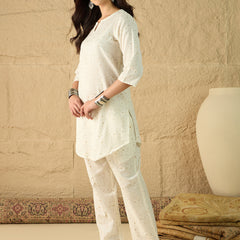 Cotton Printed Top with Palazzos