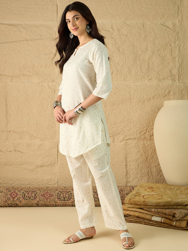 Cotton Printed Top with Palazzos