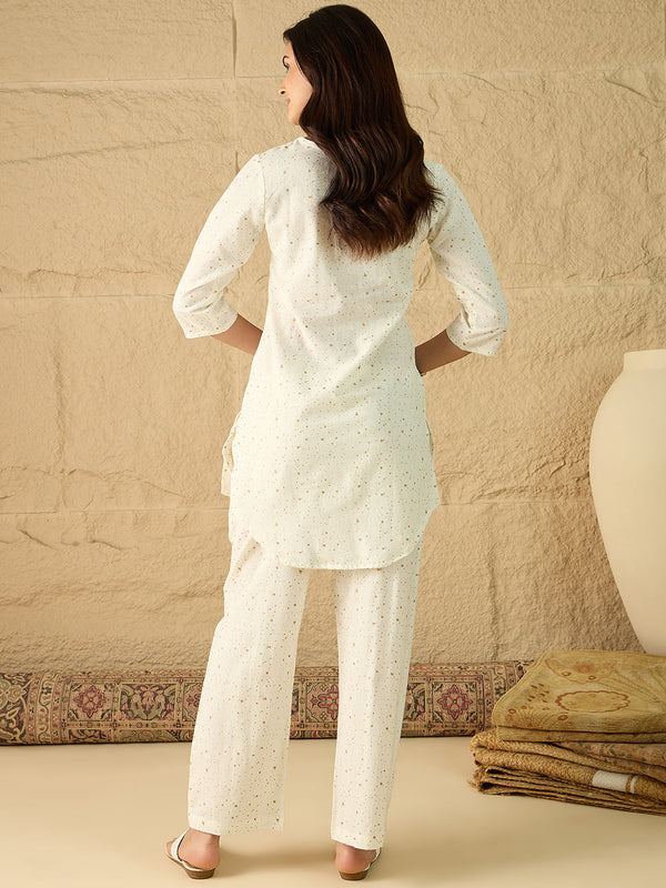 Cotton Printed Top with Palazzos