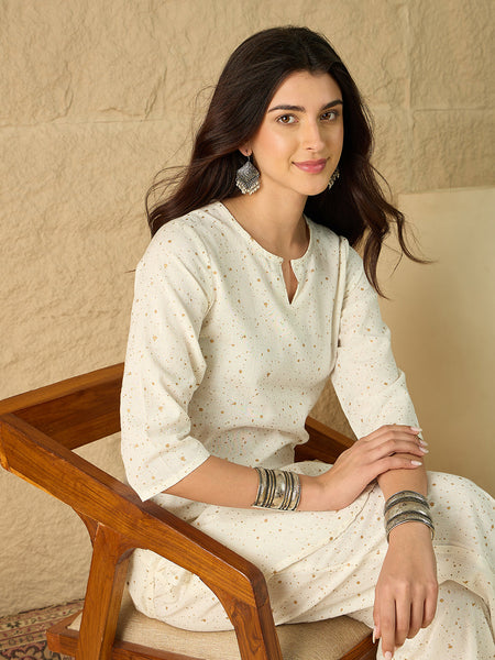 Cotton Printed Top with Palazzos
