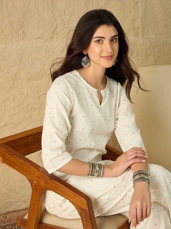 Cotton Printed Top with Palazzos