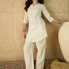 Cotton Printed Top with Palazzos