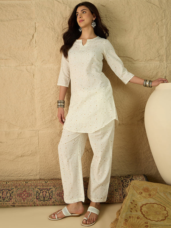 Cotton Printed Top with Palazzos