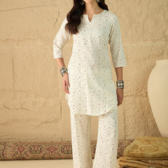 Cotton Printed Top with Palazzos