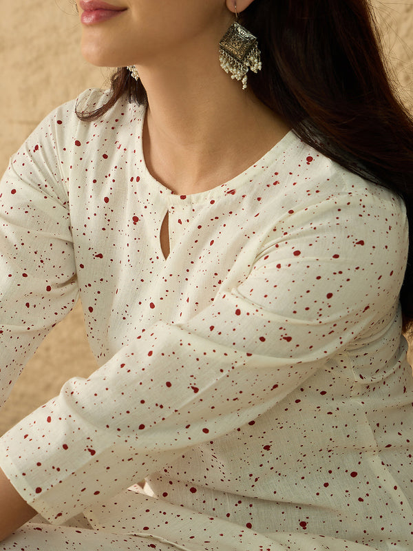 Cotton Printed Top with Palazzos