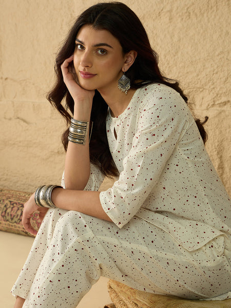 Cotton Printed Top with Palazzos