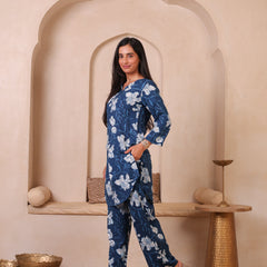 Floral Printed Top With Palazzo Co-Ords