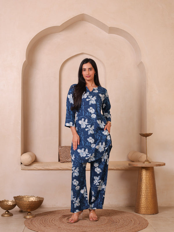 Floral Printed Top With Palazzo Co-Ords