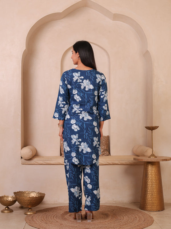Floral Printed Top With Palazzo Co-Ords