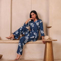 Floral Printed Top With Palazzo Co-Ords