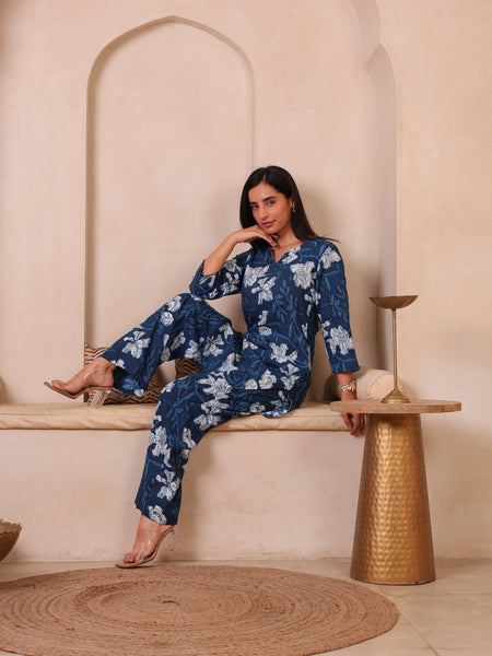 Floral Printed Top With Palazzo Co-Ords