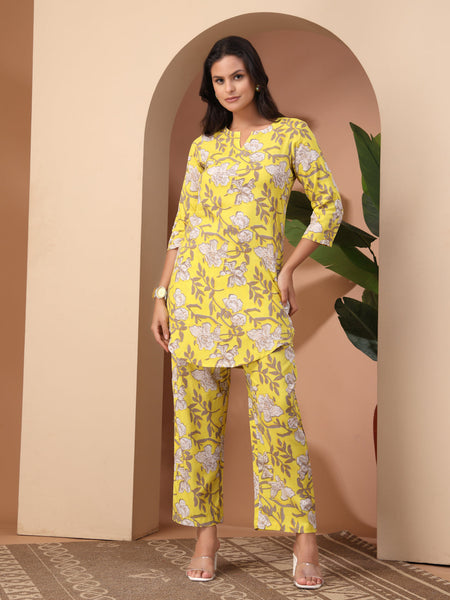 Floral Printed Top With Palazzo Co-Ords