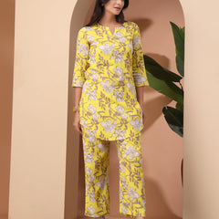 Floral Printed Top With Palazzo Co-Ords