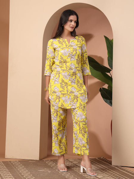 Floral Printed Top With Palazzo Co-Ords