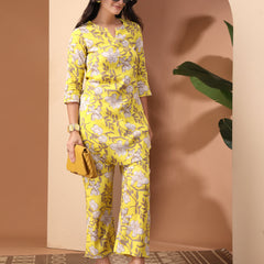 Floral Printed Top With Palazzo Co-Ords