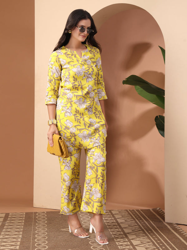 Floral Printed Top With Palazzo Co-Ords