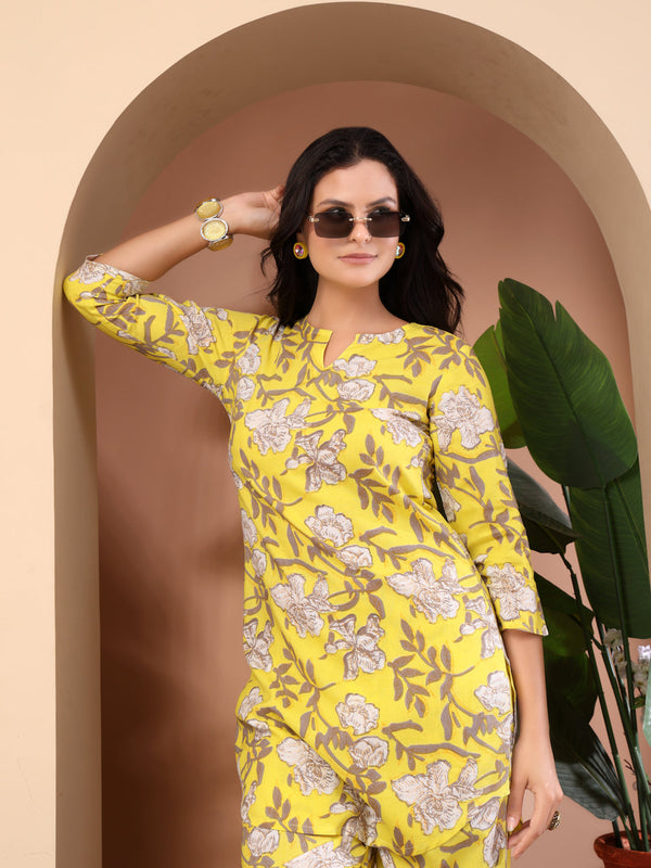 Floral Printed Top With Palazzo Co-Ords