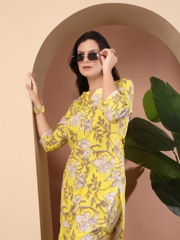 Floral Printed Top With Palazzo Co-Ords
