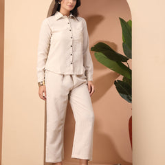 Embroidered Shirt with Trousers