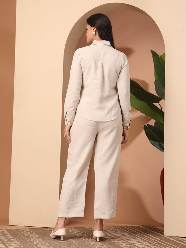 Embroidered Shirt with Trousers