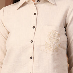 Embroidered Shirt with Trousers