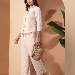 Embroidered Shirt with Trousers