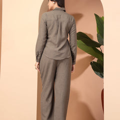 Embroidered Shirt with Trousers