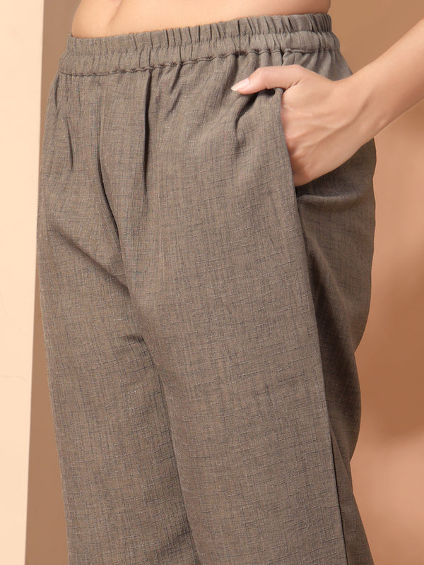 Embroidered Shirt with Trousers