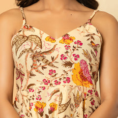 Women Floral Printed Pure Cotton Peplum Top