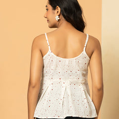 Women Ethnic Motifs Printed Cotton Peplum Top