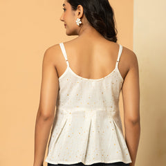 Women Ethnic Motifs Printed Cotton Peplum Top