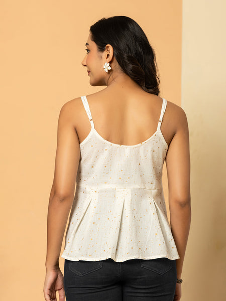 Women Ethnic Motifs Printed Cotton Peplum Top