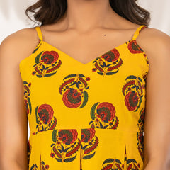 Women Floral Printed Pure Cotton Peplum Top